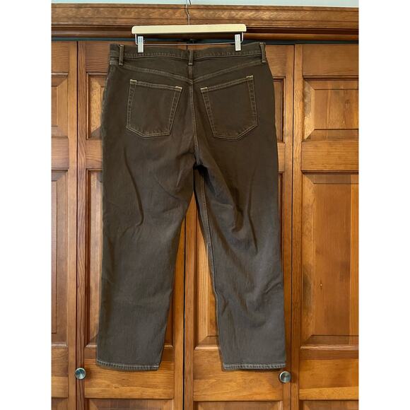 Abercrombie & Fitch Women's The '90s Straight Ultra High Rise Jeans Brown 34/18S - Picture 5 of 9